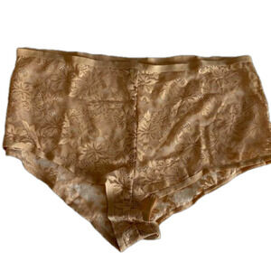 Woman Within Comfort Choice New Women's 10 Nude‎ Sheer Lace Boyshort Brief